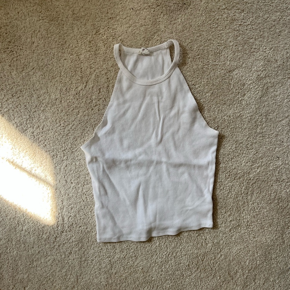Garage white halter tank